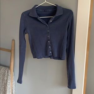 brandy melville fade blue caroline long sleeve